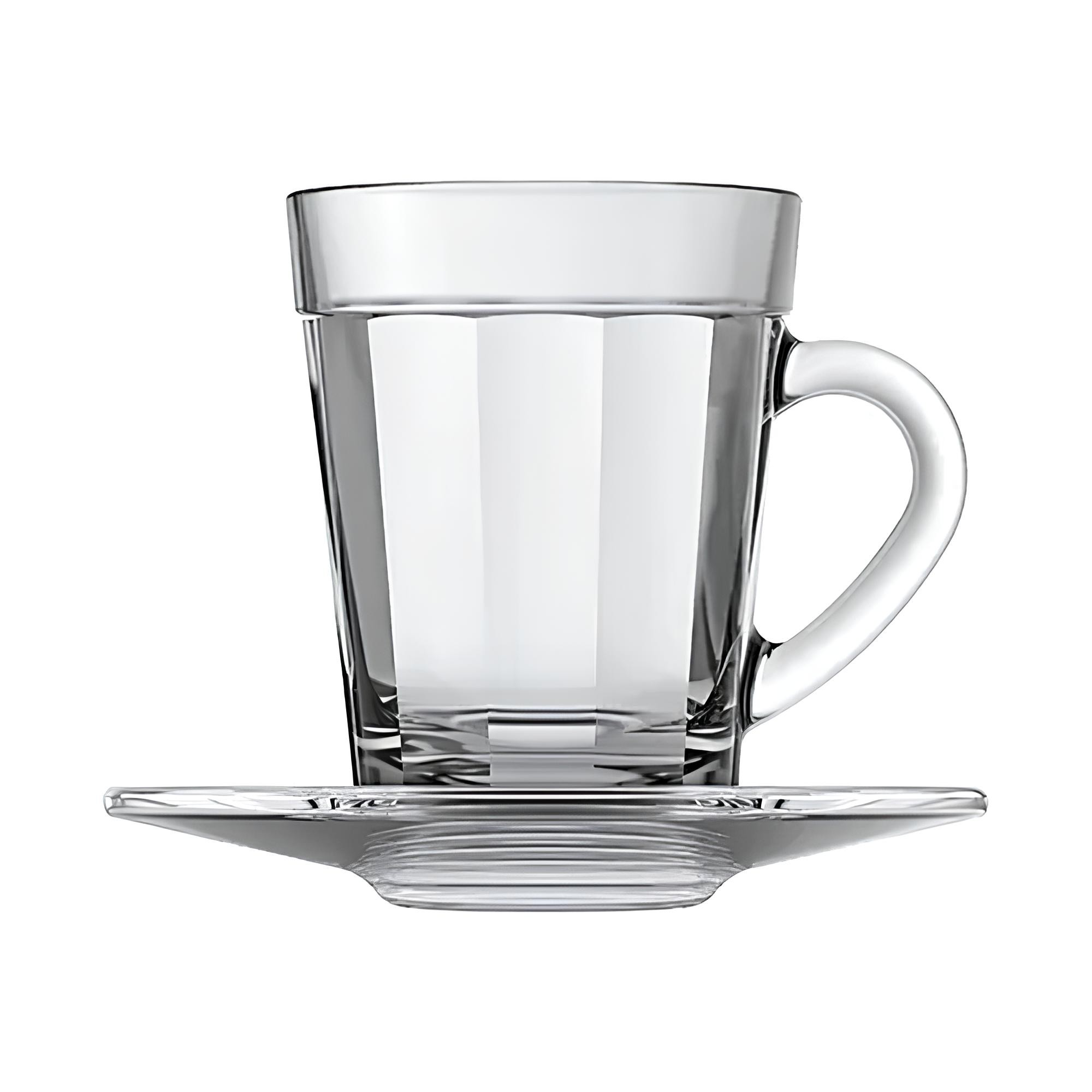 XÍCARA+PIRES ESPRESSO VIDRO 90ML 7CM AMERICANO     