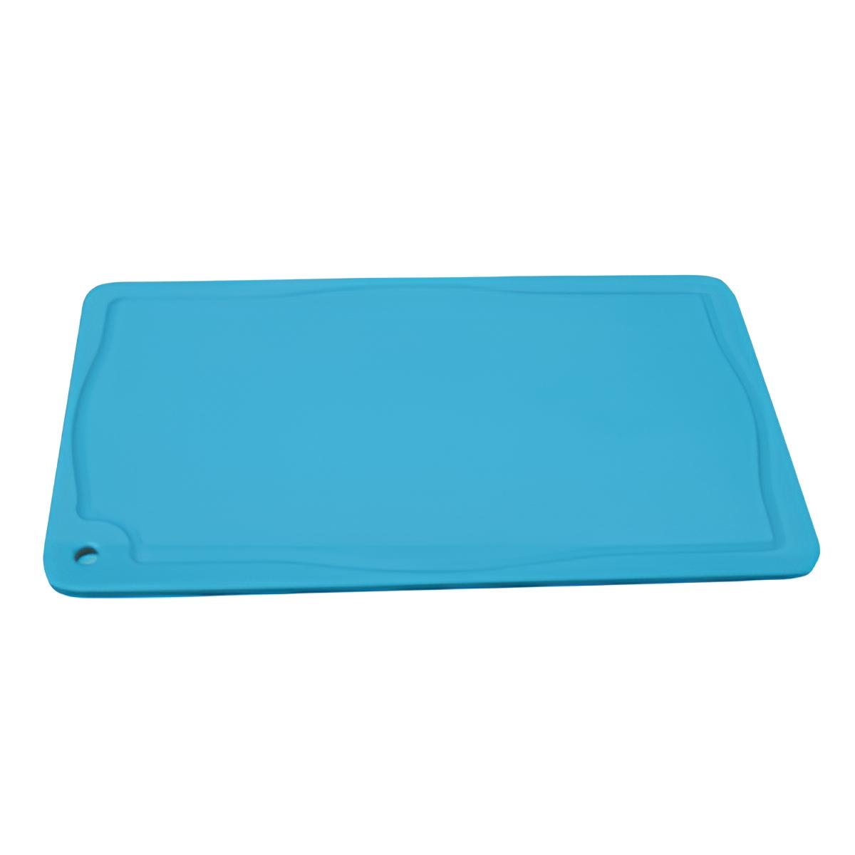 PLACA CORTE POLIETILENO CANALETA PEIXES 50X30CM AZUL    