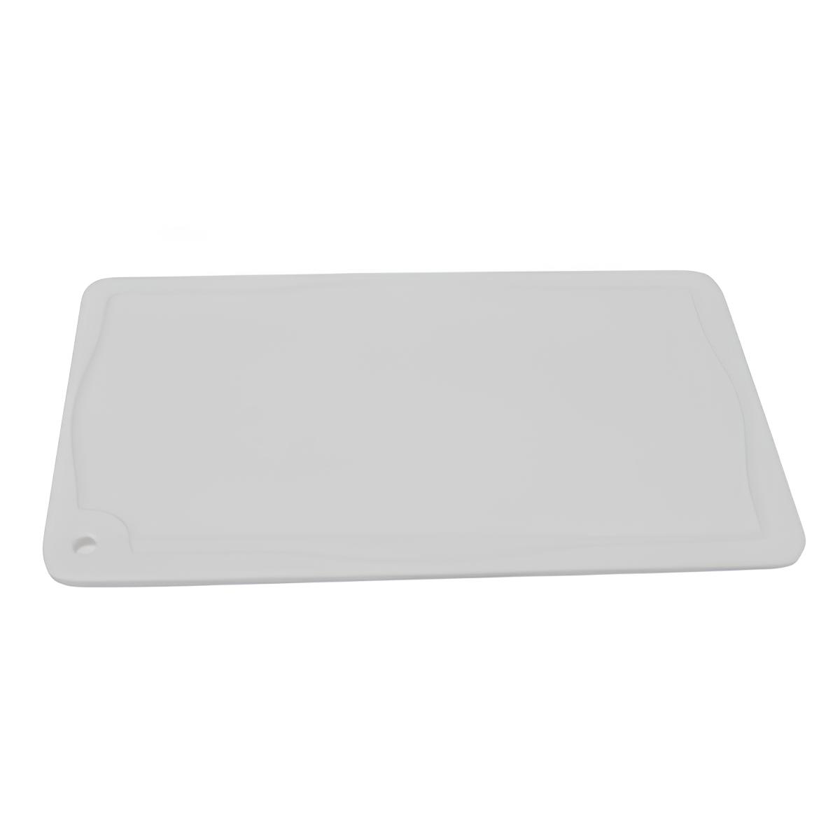 PLACA CORTE POLIETILENO CANALETA LATICÍNIOS/MULTIUSO 50X30CM BRANCA    