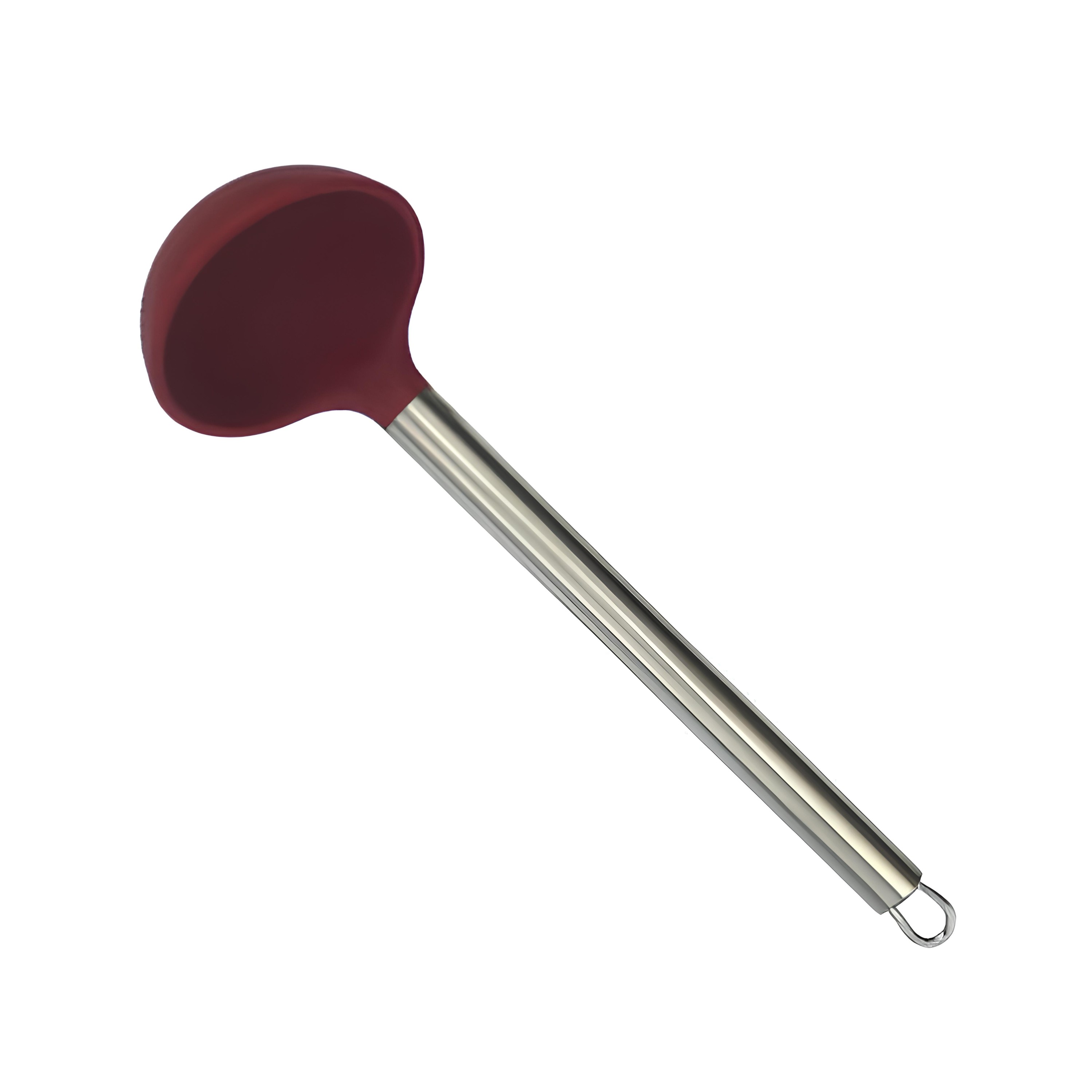 CONCHA SILICONE CABO INOX 30,5CM VERMELHA     