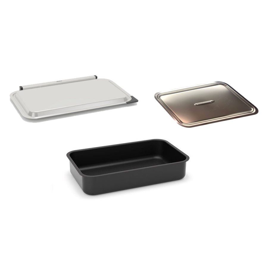 KIT CUBA AÇO ANTIADERENTE + TAMPAS GN1/1 53X32,5CM  6L 