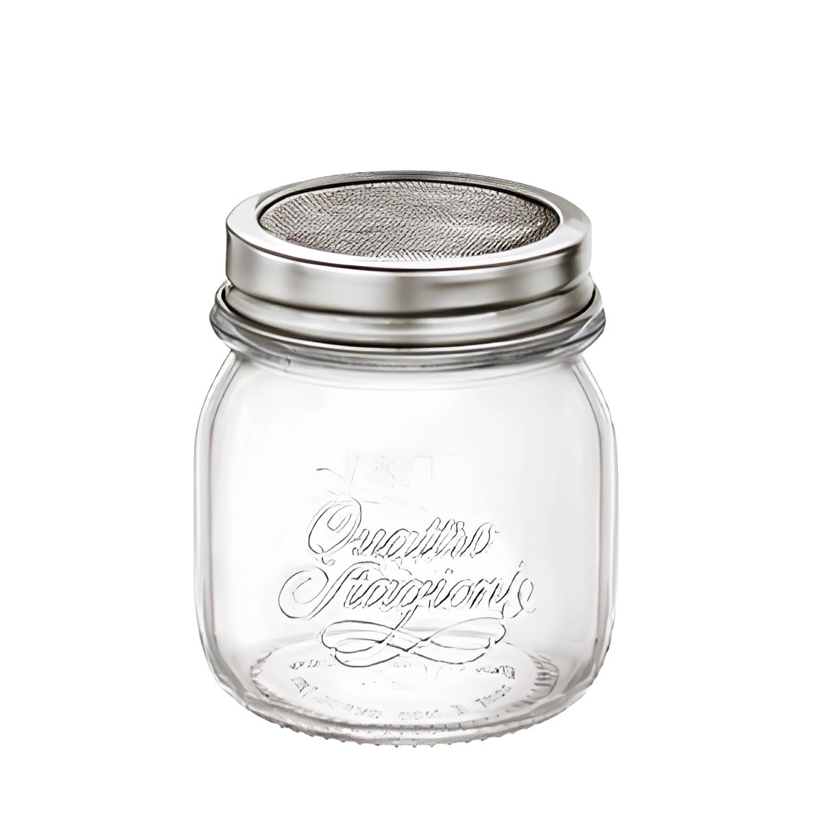 POTE VIDRO TAMPA POLVILHADOR TELA 250ML 10CM STAGIONI   
