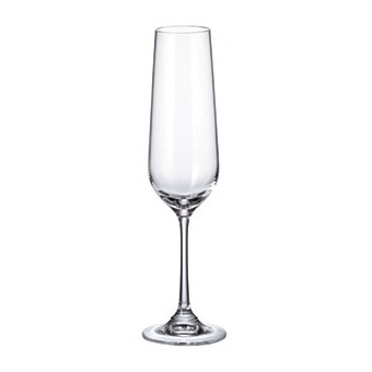 TAÇA CHAMPAGNE CRYSTAL GLASS TITÂNIO 200ML 24,5CM DORA   