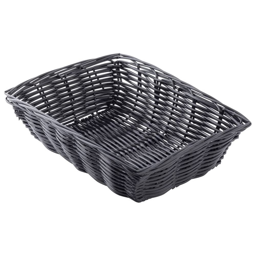 CESTA POLYRATTAN 23X15CM PRETA       