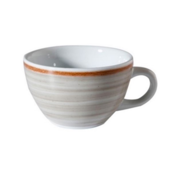 XÍCARA CHÁ PORCELANA GRIS ARTISAN 10CM     