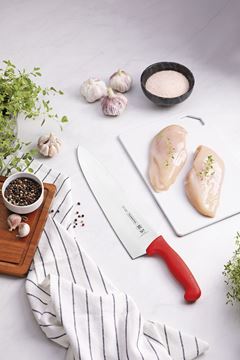 FACA DO CHEF INOX 43,7CM VERMELHA     