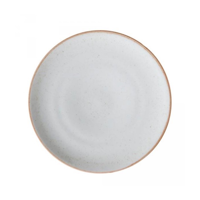 PRATO SOBREMESA PORCELANA 24CM 2CM BEGE ARTISAN    