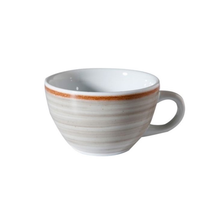 XÍCARA CAFÉ PORCELANA GRIS ARTISAN 8CM     