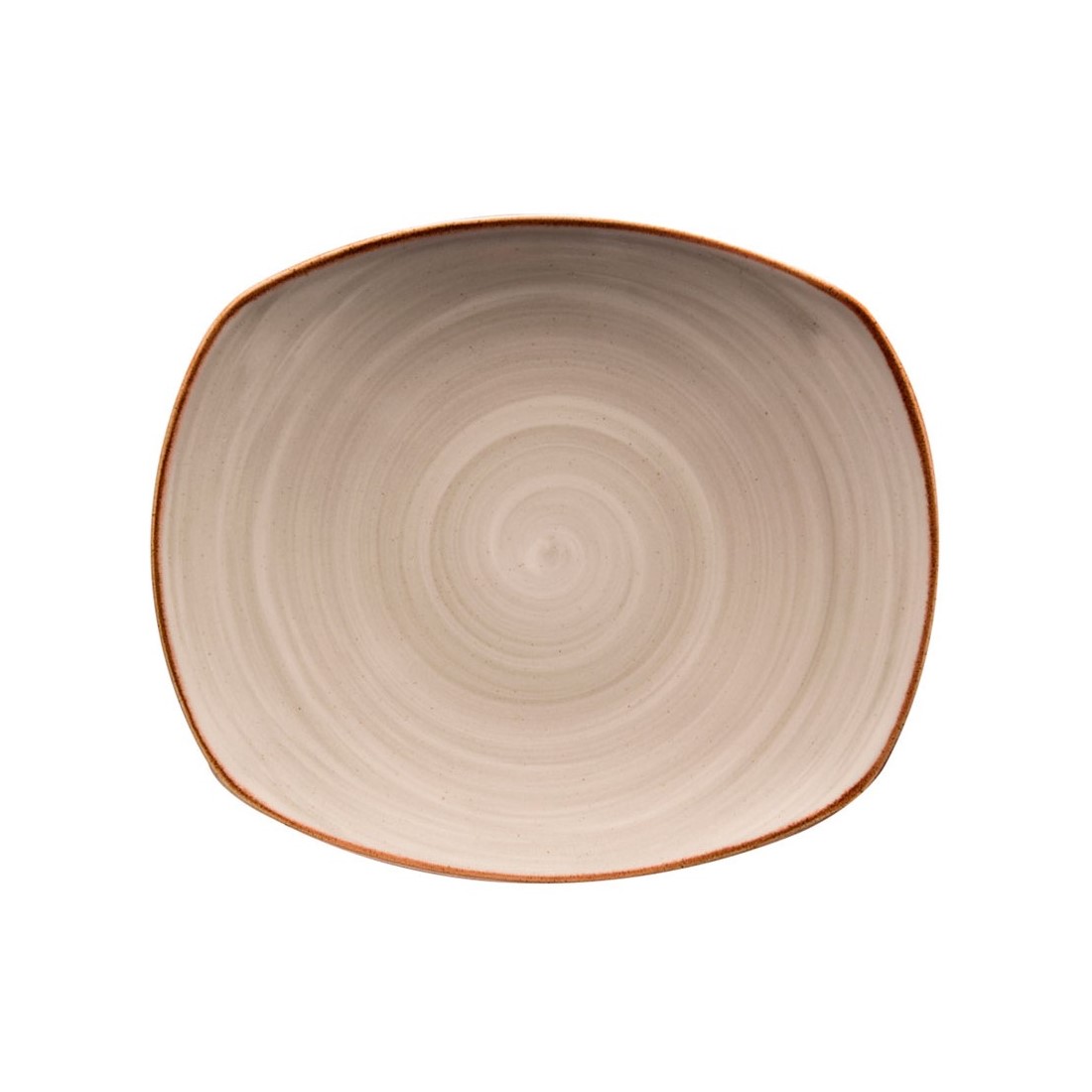 PRATO RASO PORCELANA 26X23CM  GRIS ARTISAN    
