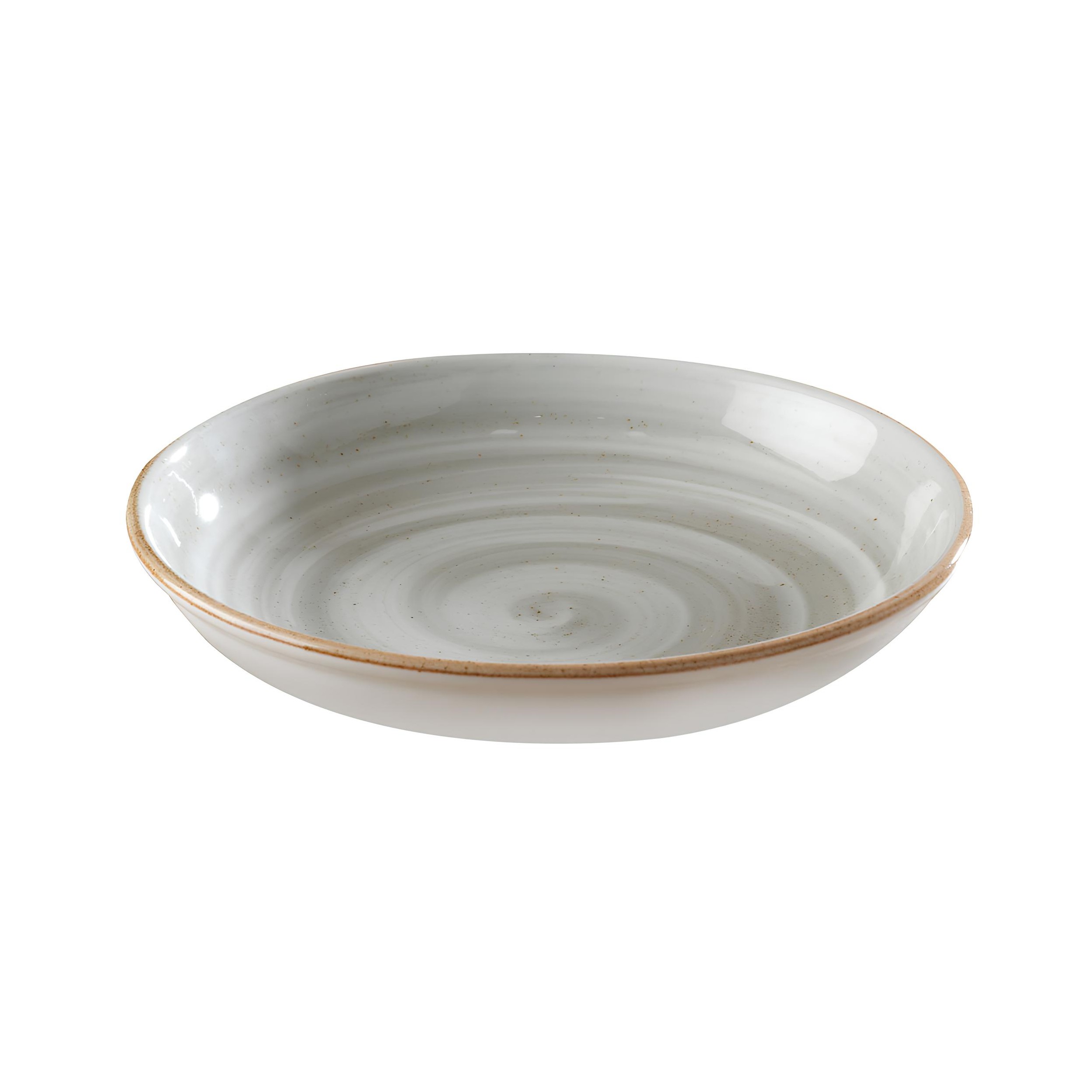 PRATO FUNDO PORCELANA 26CM GRIS ARTISAN     