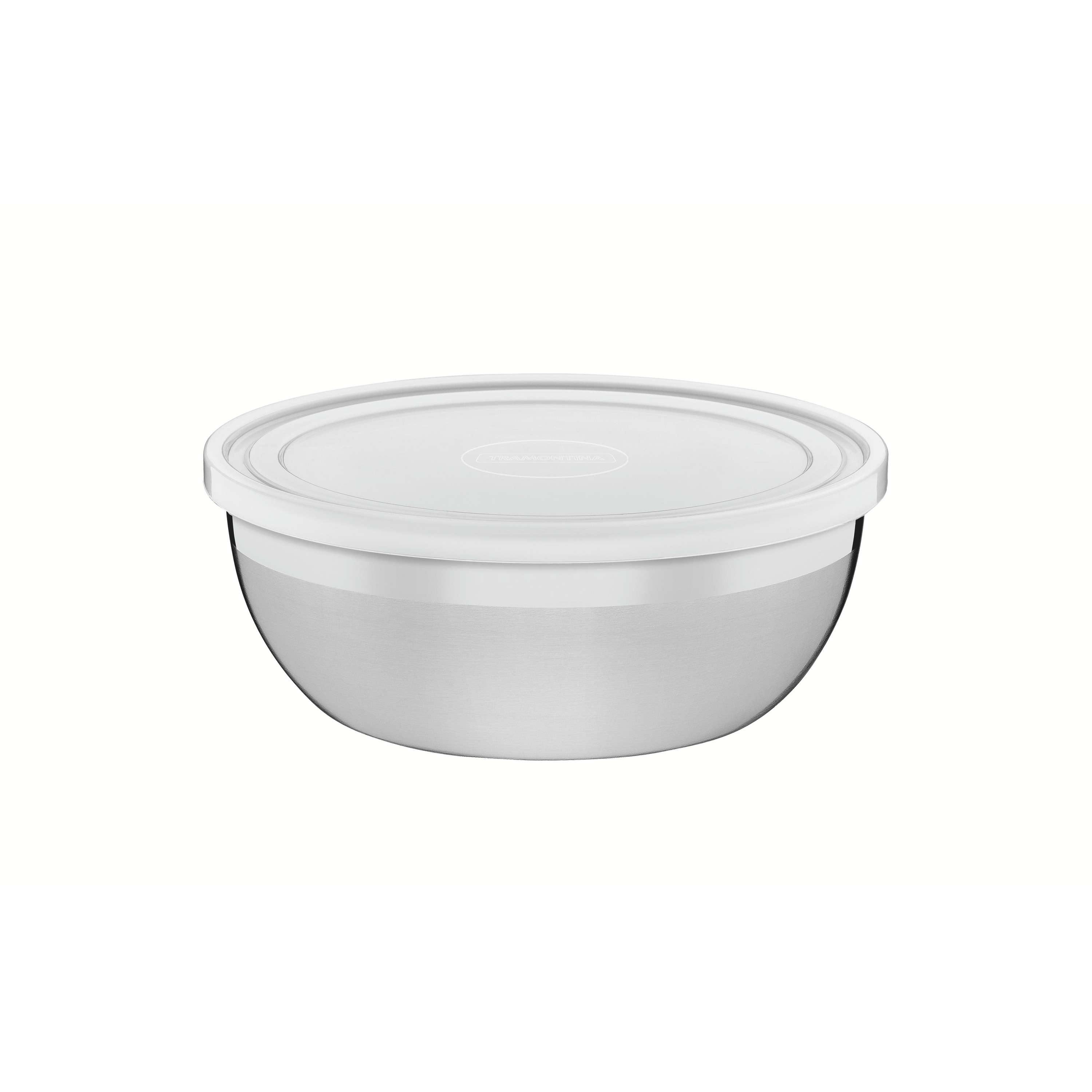 BOWL REFORÇADO INOX TAMPA PLÁSTICA 20CM 2,2L    