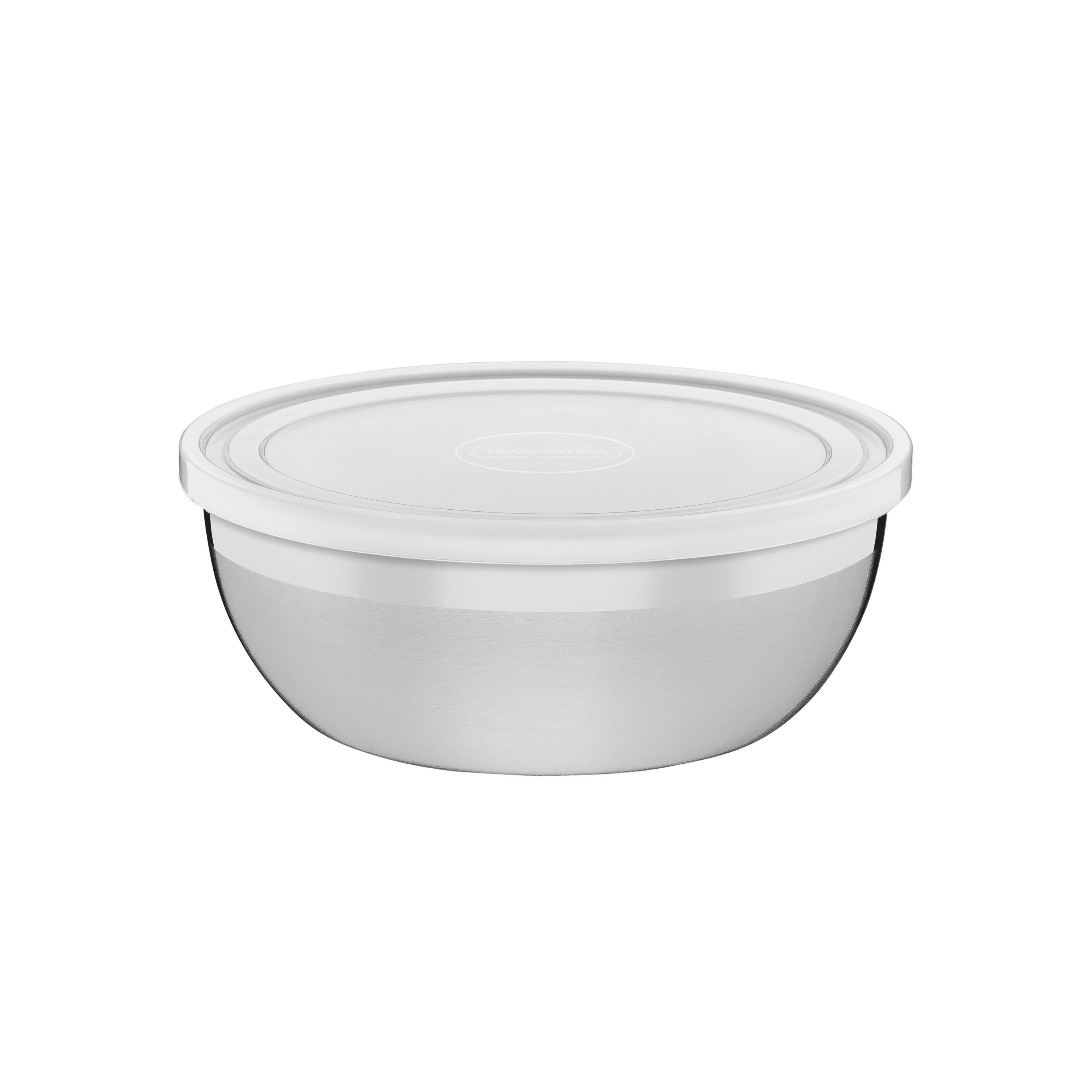 BOWL REFORÇADO INOX TAMPA PLÁSTICA 22CM 2,9L    
