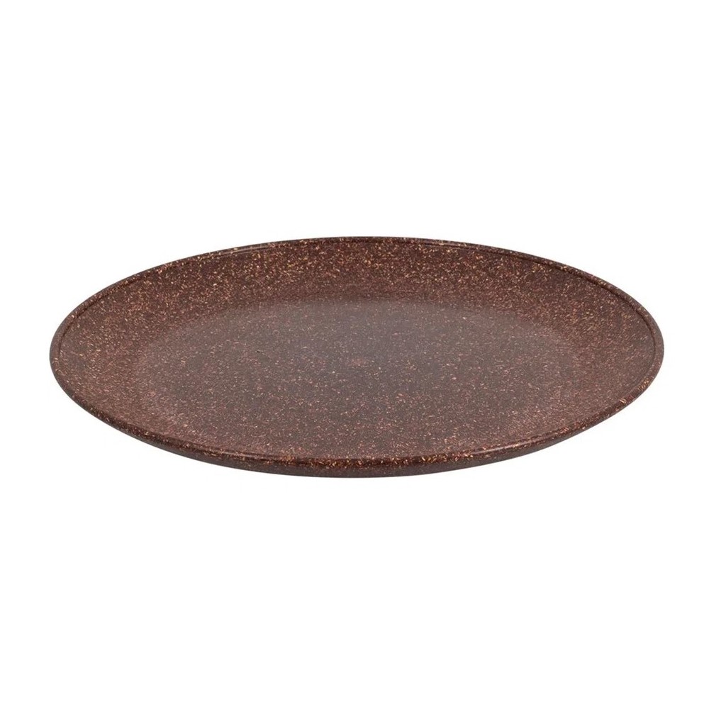 PRATO MESA PLÁSTICO/MADEIRA 24,6 CM 2CM IMBUIA    