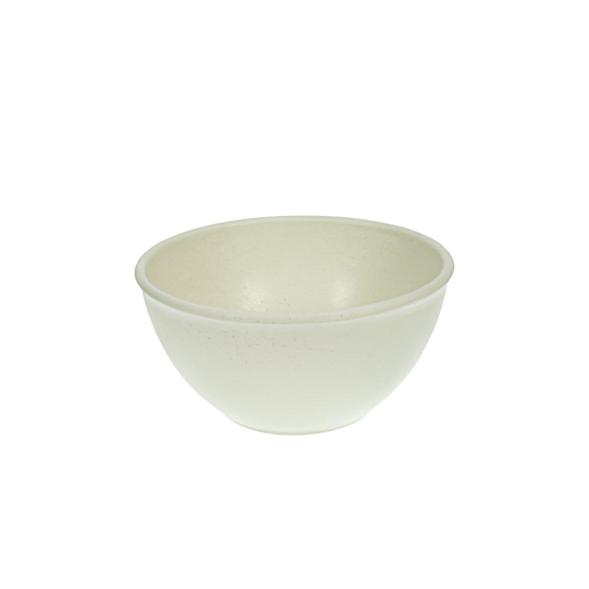 TIGELA MULTIUSO PLÁSTICO/MADEIRA 12X6CM 300ML MARFIM     