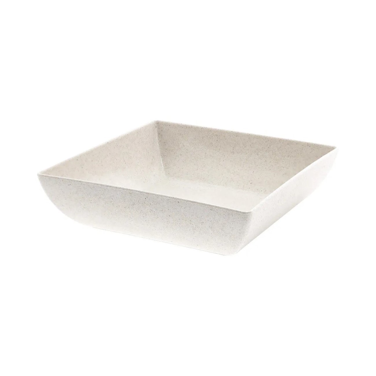 SALADEIRA PLÁSTICO/MADEIRA 15,5X15,5CM MARFIM