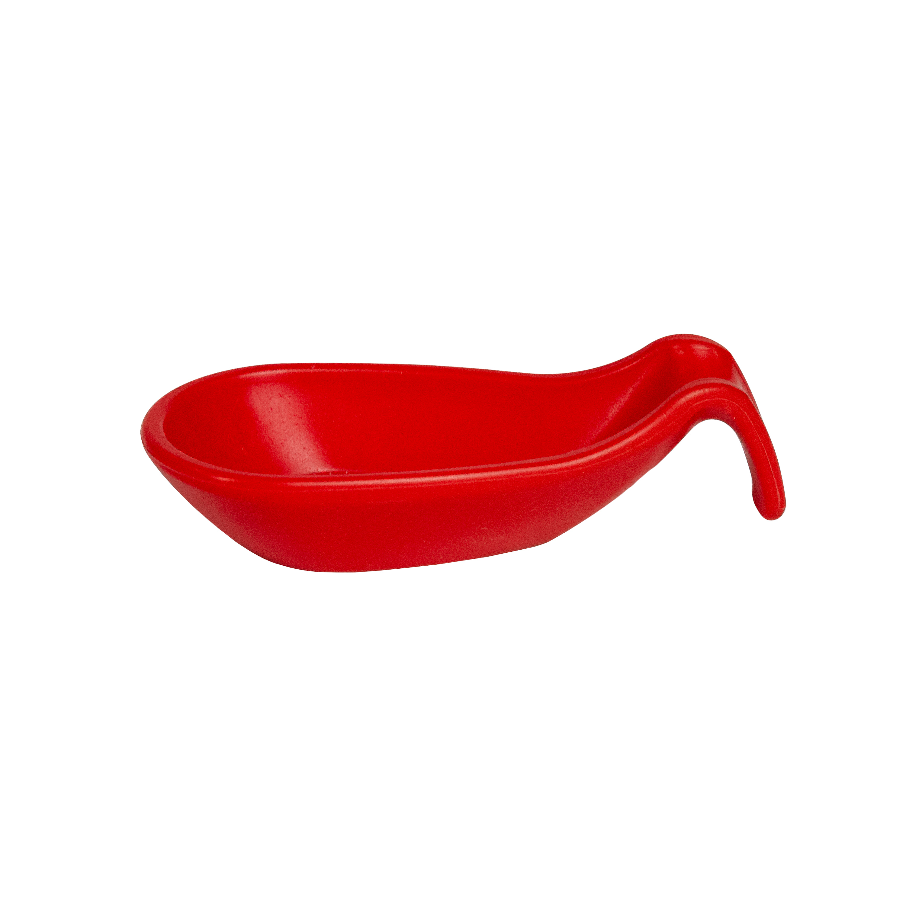 MINI COLHER CHINESA POLIPROPILENO EMBORRACHADO 10,5CM VERMELHA    