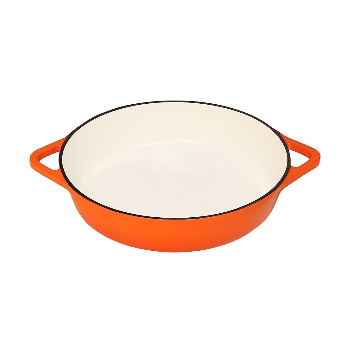 TRAVESSA FERRO FUNDIDO 24CM 1,5L ESMALTE LARANJA    