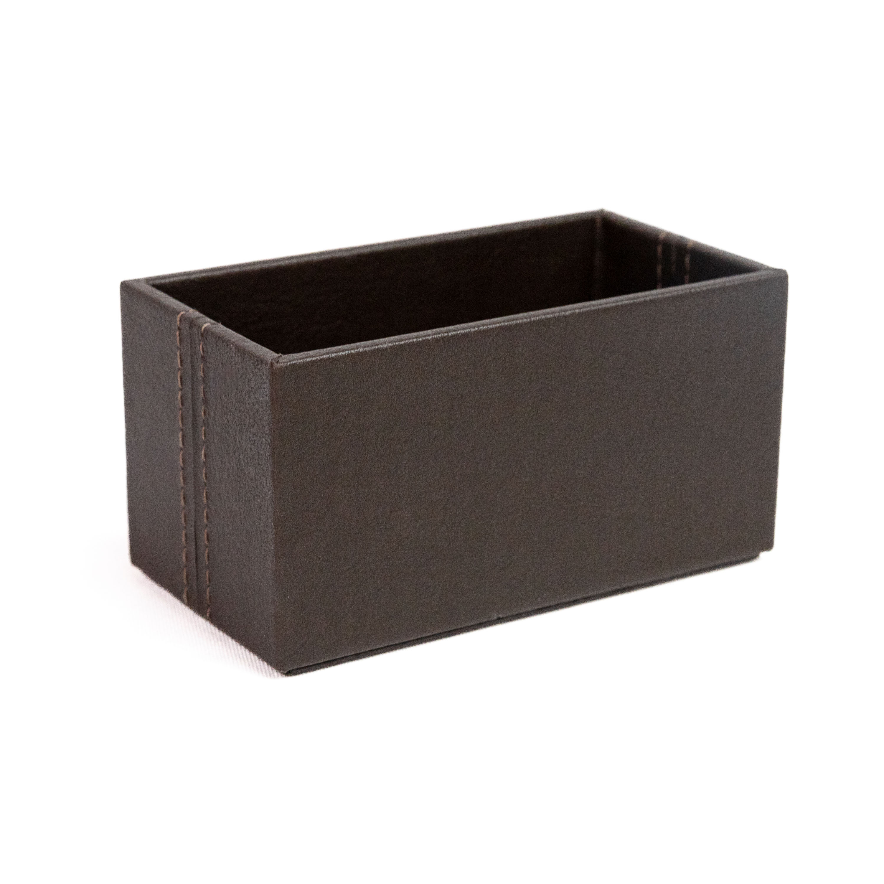 PORTA SACHÊ MDF/COURO SINTÉTICO 12X6,5CM MARROM CX172M    