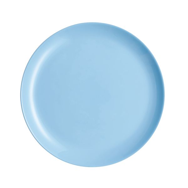 PRATO MESA VIDRO TEMPERADO 27CM  LOONA/DIWALLI AZUL   