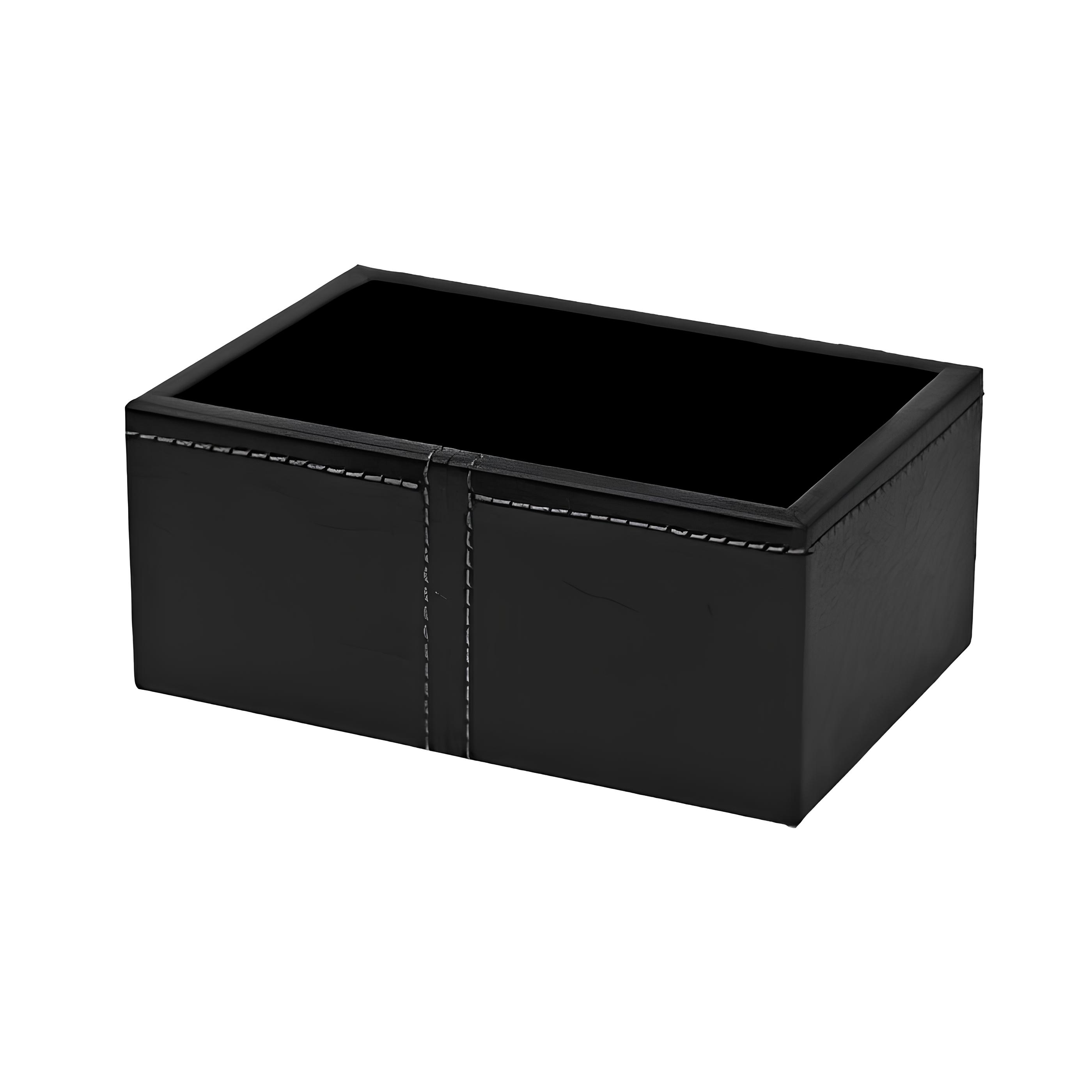 PORTA SACHÊ MDF/COURO SINTÉTICO 12X6,5CM PRETO     