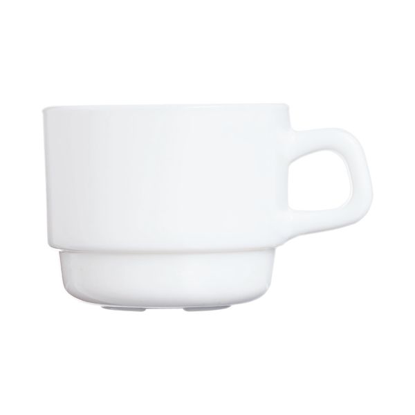 XÍCARA CHÁ EMPILHÁVEL VIDRO TEMPERADO OPALINO 190ML 8CM HOTELIÈRE  