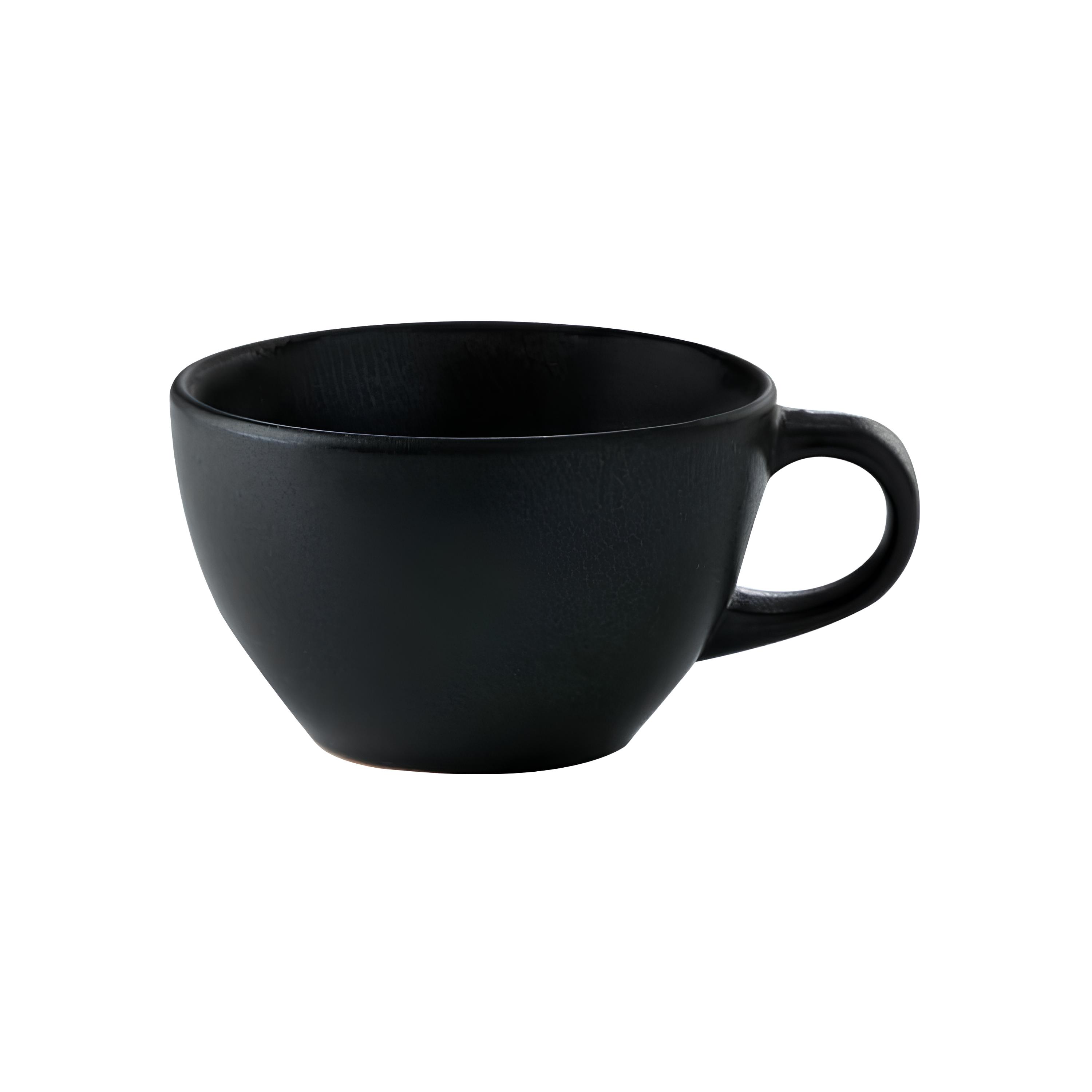 XÍCARA CHÁ PORCELANA 260ML 10CM  PRETA COSMOS   