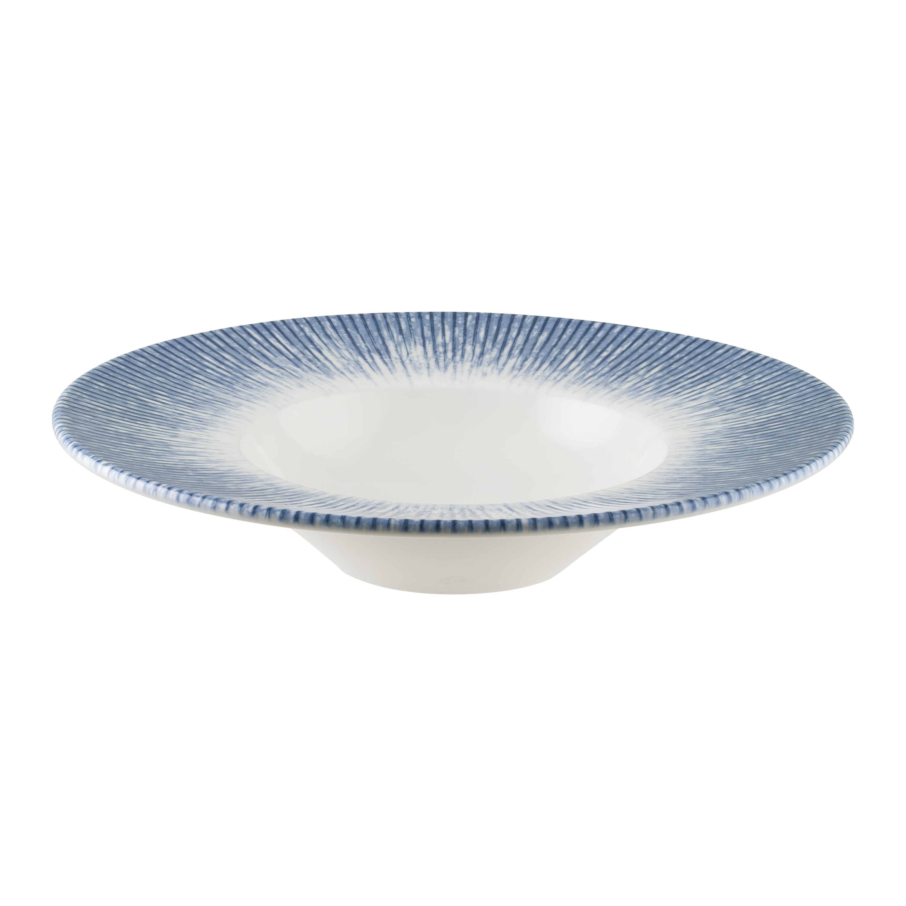 PRATO FUNDO MASSA PORCELANA 28CM IRIS AZUL BONNA   