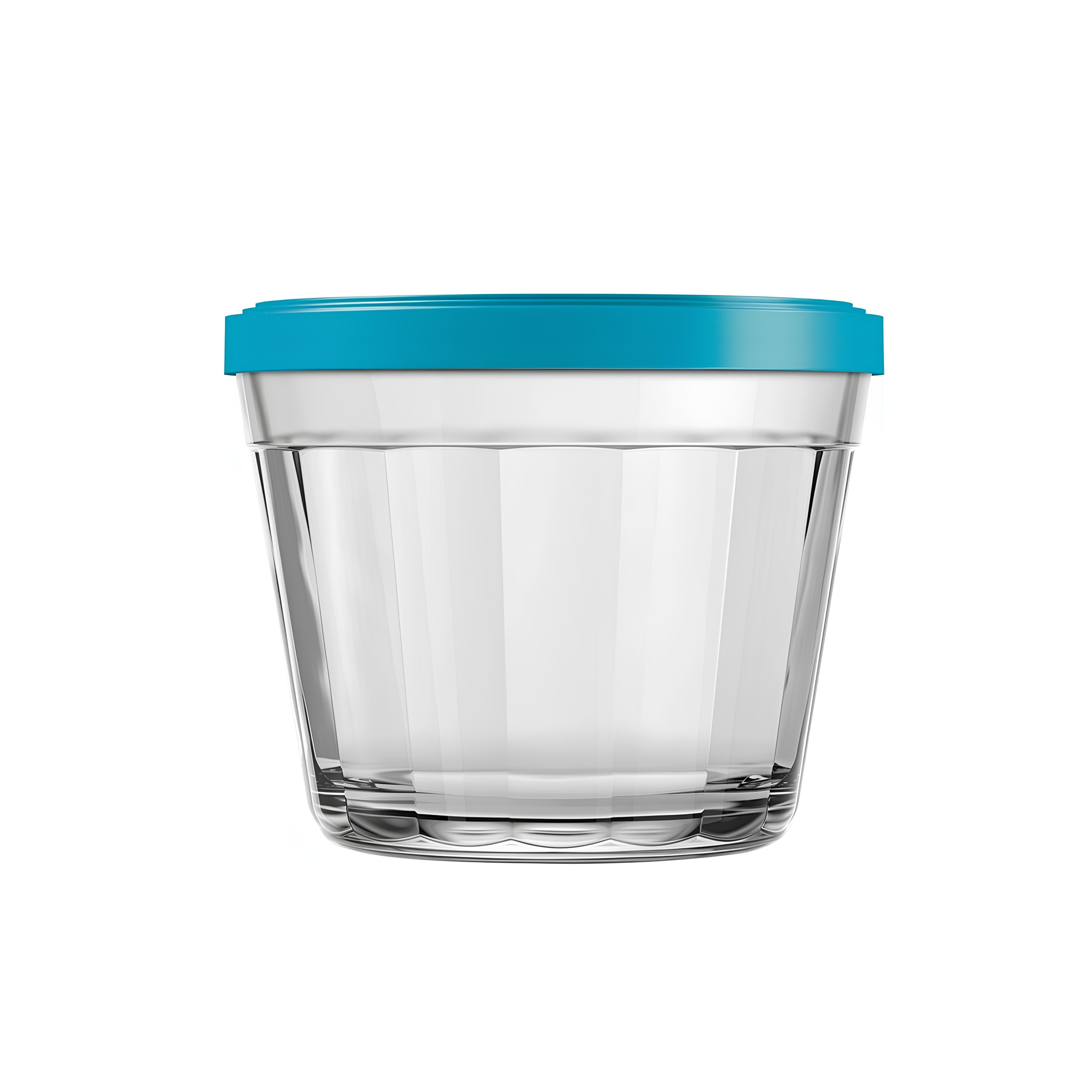 TIGELA VIDRO TAMPA PLÁSTICO 350ML 10CM CORES AMERICANO   