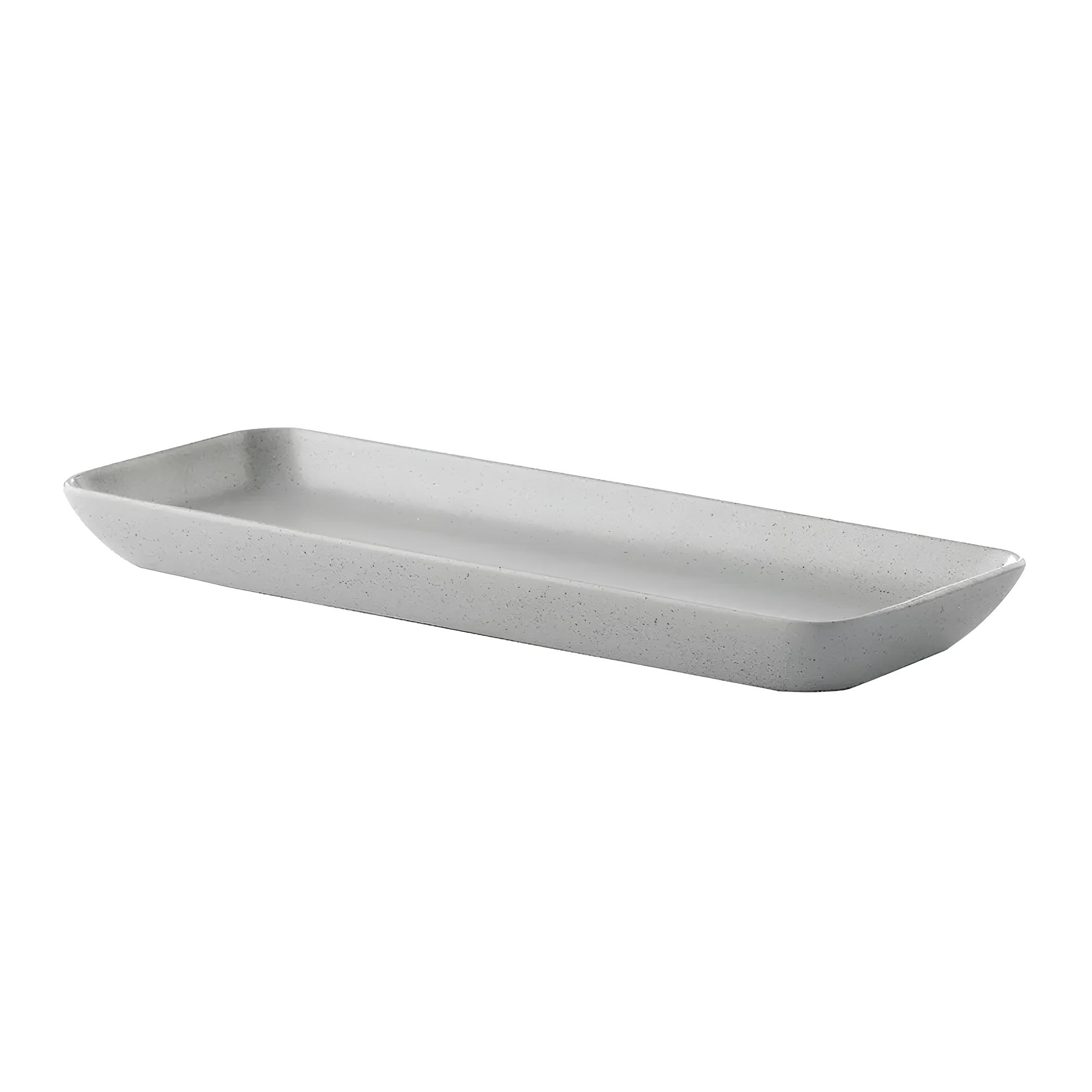 TRAVESSA PORCELANA 36X14CM 3CM CONCRETO COSMOS     
