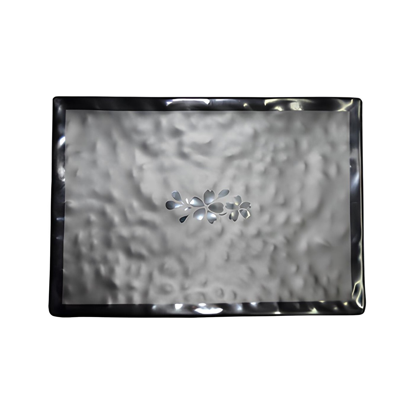 PRATO SUSHI RETANGULAR MELAMINA 30X21CM PRETO     