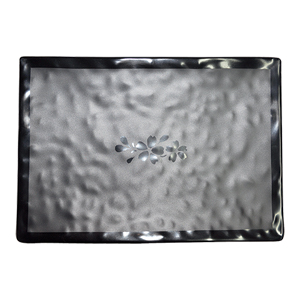 PRATO SUSHI RETANGULAR MELAMINA 25X17,5CM PRETO     