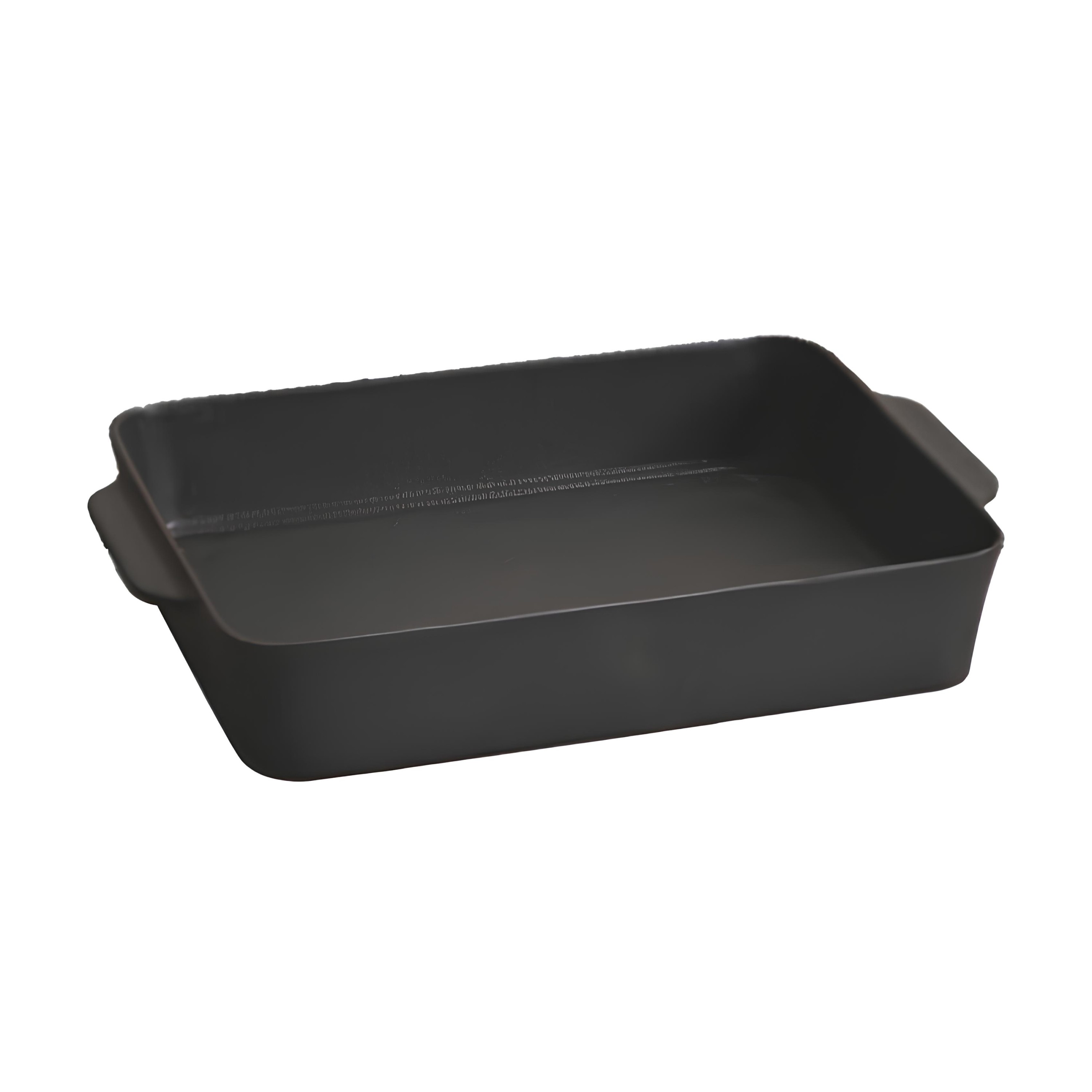 TRAVESSA ALTA FERRO FUNDIDO 32X24,5CM 4L ESMALTE PRETO FOSCO GRAND 