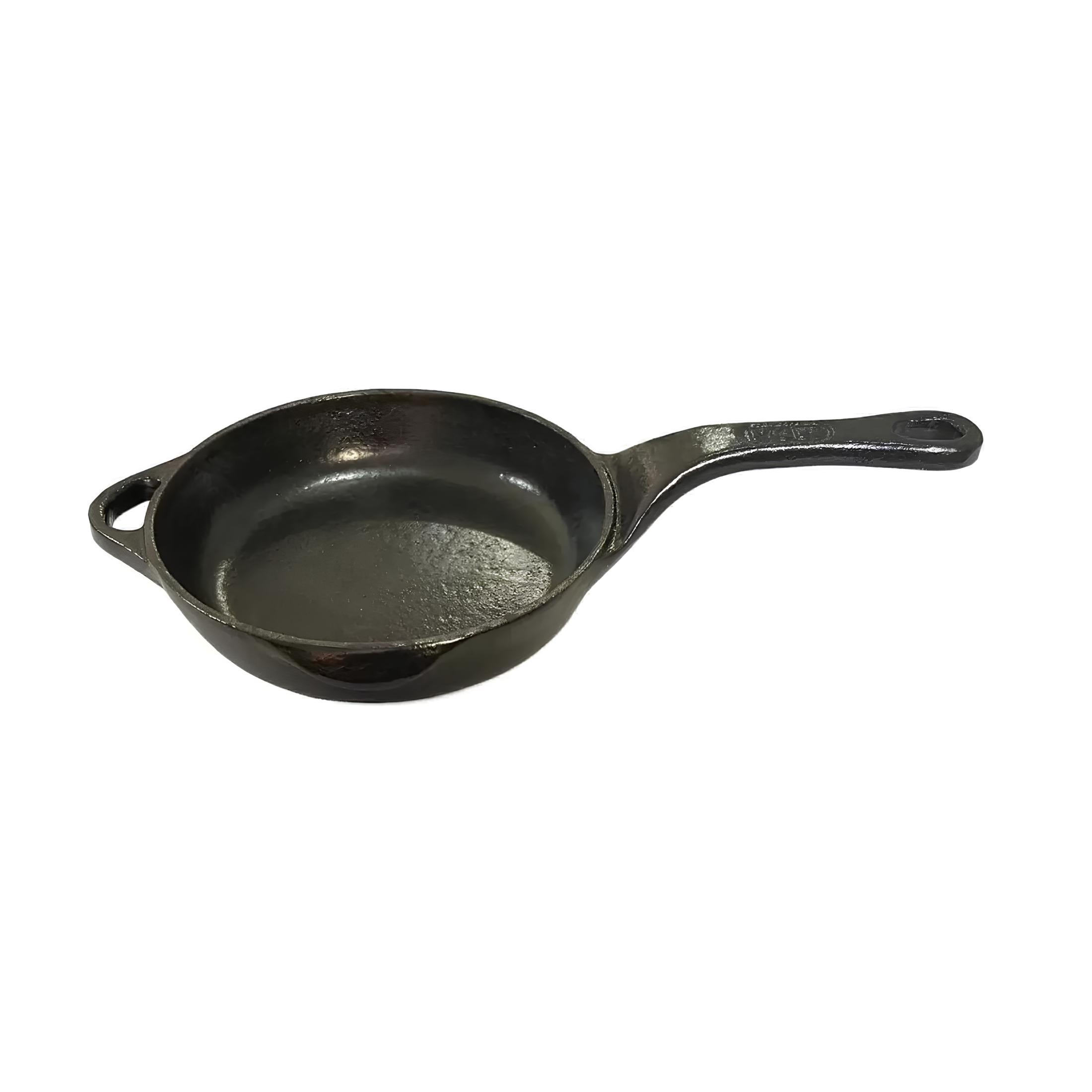 FRIGIDEIRA FERRO FUNDIDO ESMALTADO 16CM PRETO FOSCO GRAND CHEF  