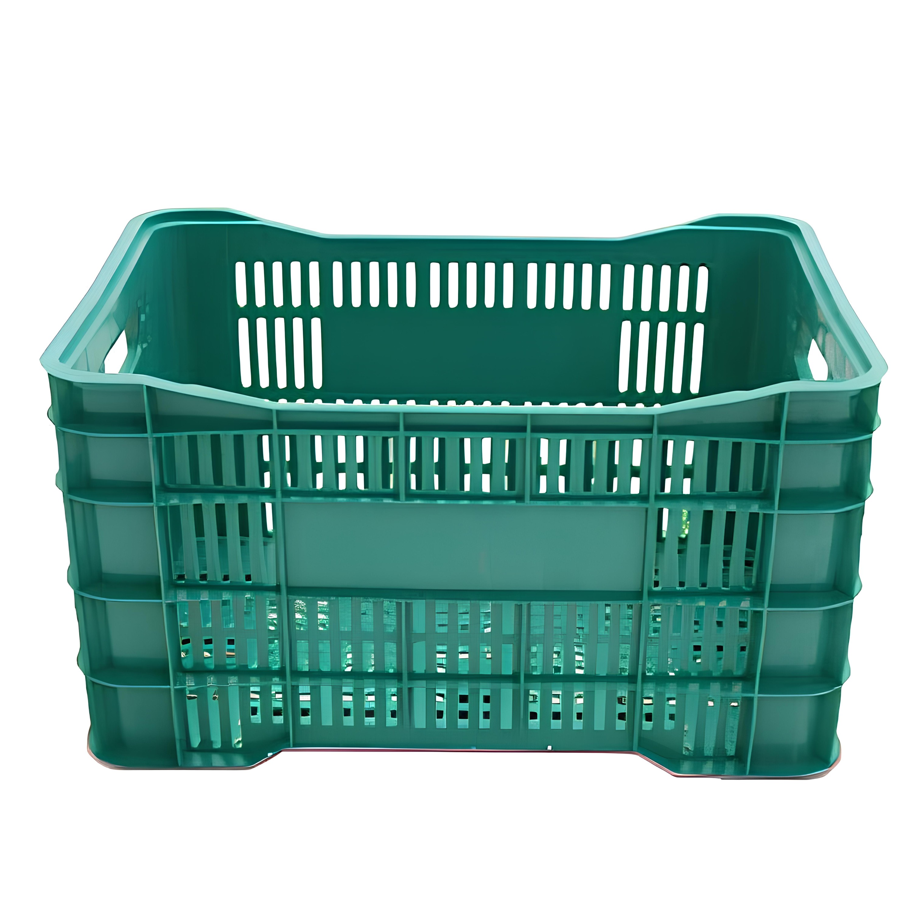 CAIXA HORTIFRUTI EMPILHÁVEL PLÁSTICA 50L 55X36CM VERDE    