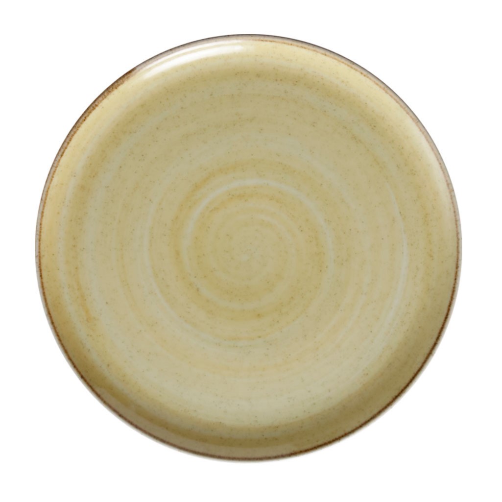 PRATO MESA PORCELANA 28CM 2CM ARTISAN MOSTARDA    