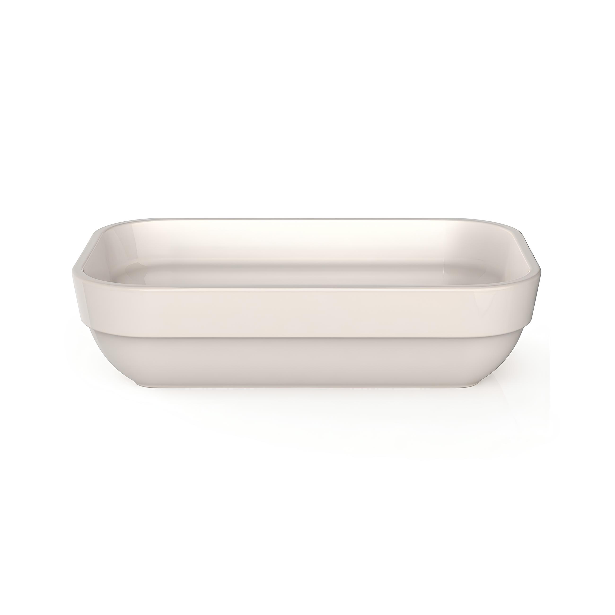 TIGELA RETANGULAR EMPILHÁVEL VIDRO TEMPERADO OPAL 500ML 4CM CAREWARE  