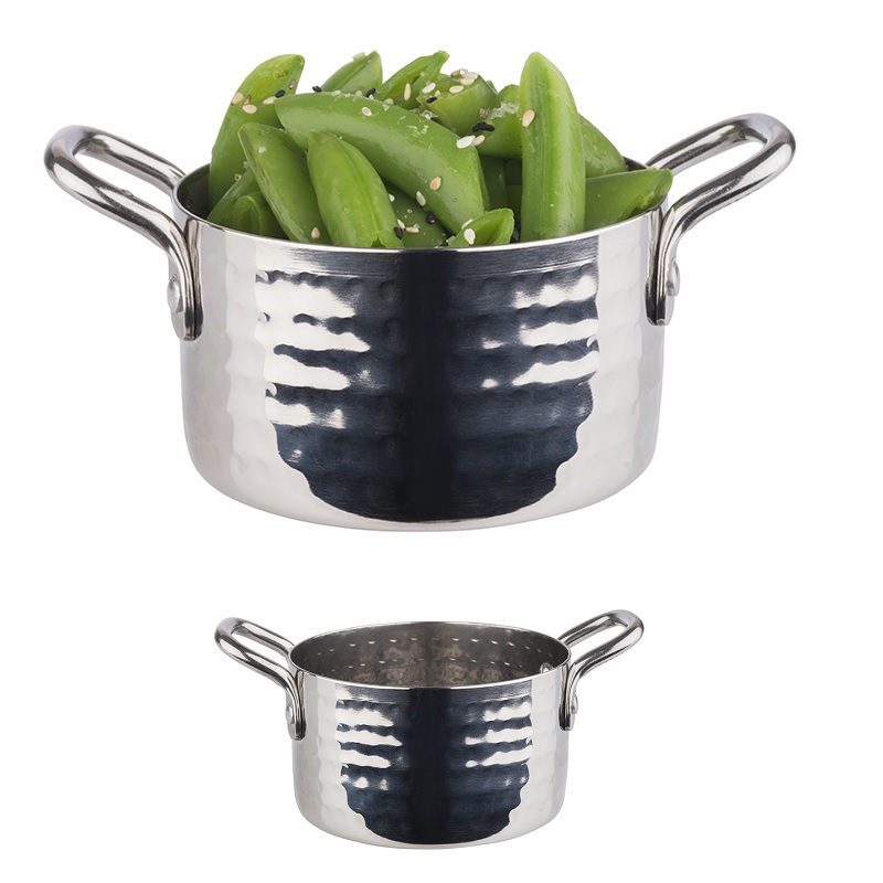 MINI TIGELA FINGER INOX MARTELADO 9,5CM 300ML    