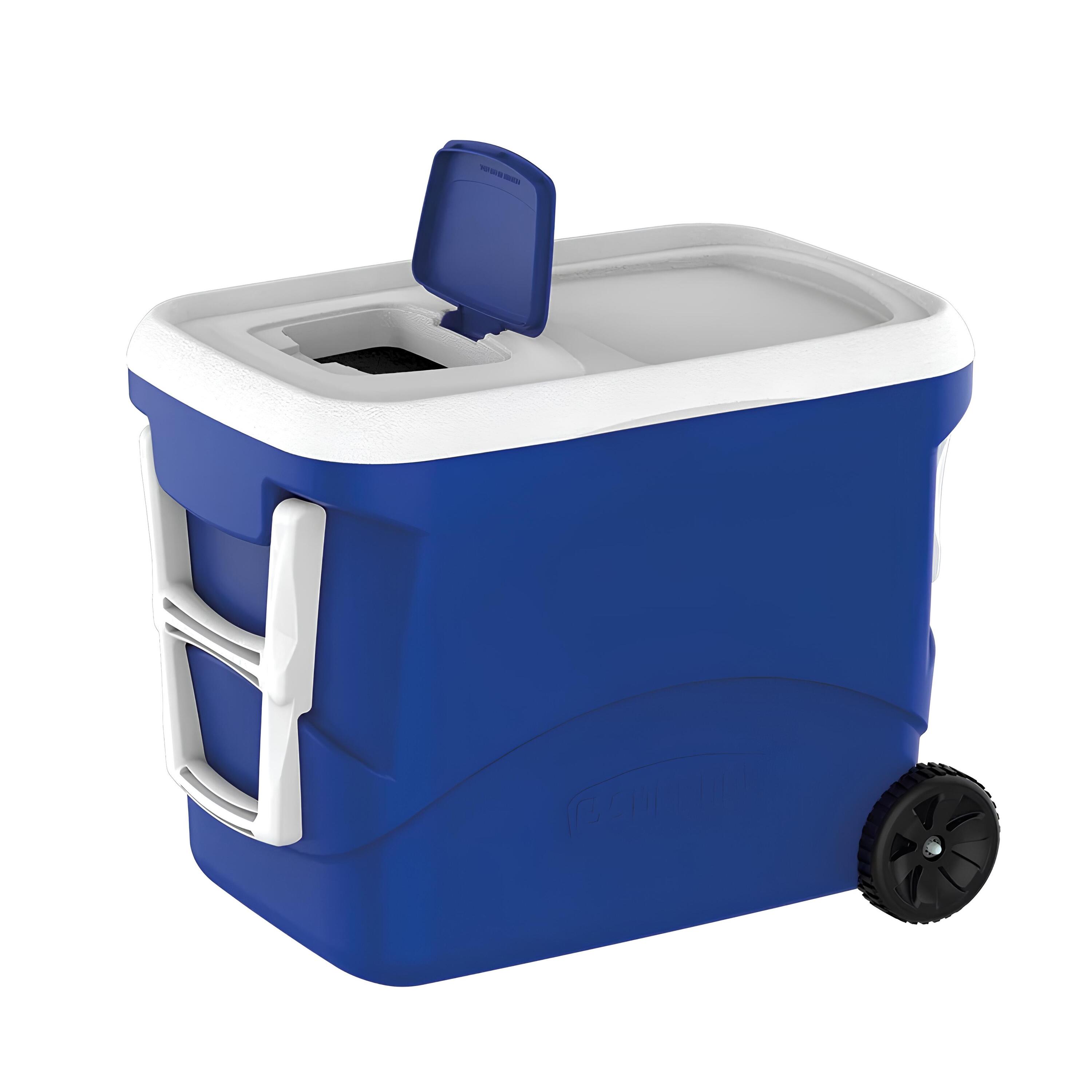 CAIXA TÉRMICA RODAS 50L 54,5X37,5CM AZUL     