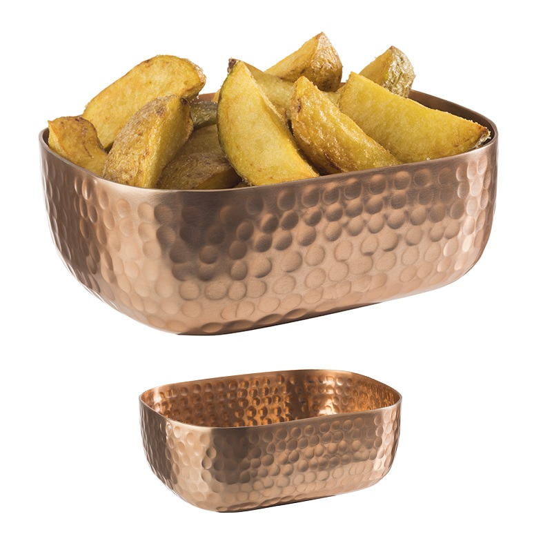 BOWL APERITIVOS ALUMÍNIO MARTELADO 15,5X12CM 700ML COR COBRE   