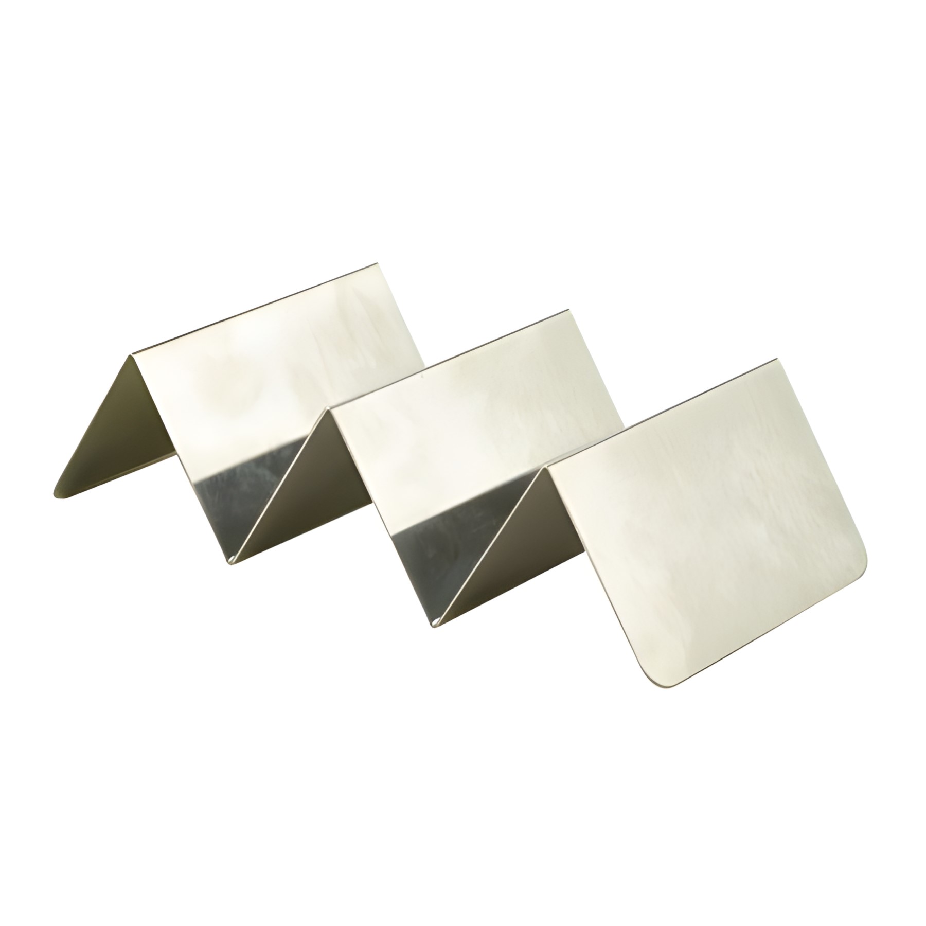 SUPORTE 2~3 TACOS CHAPA INOX 21X10CM     