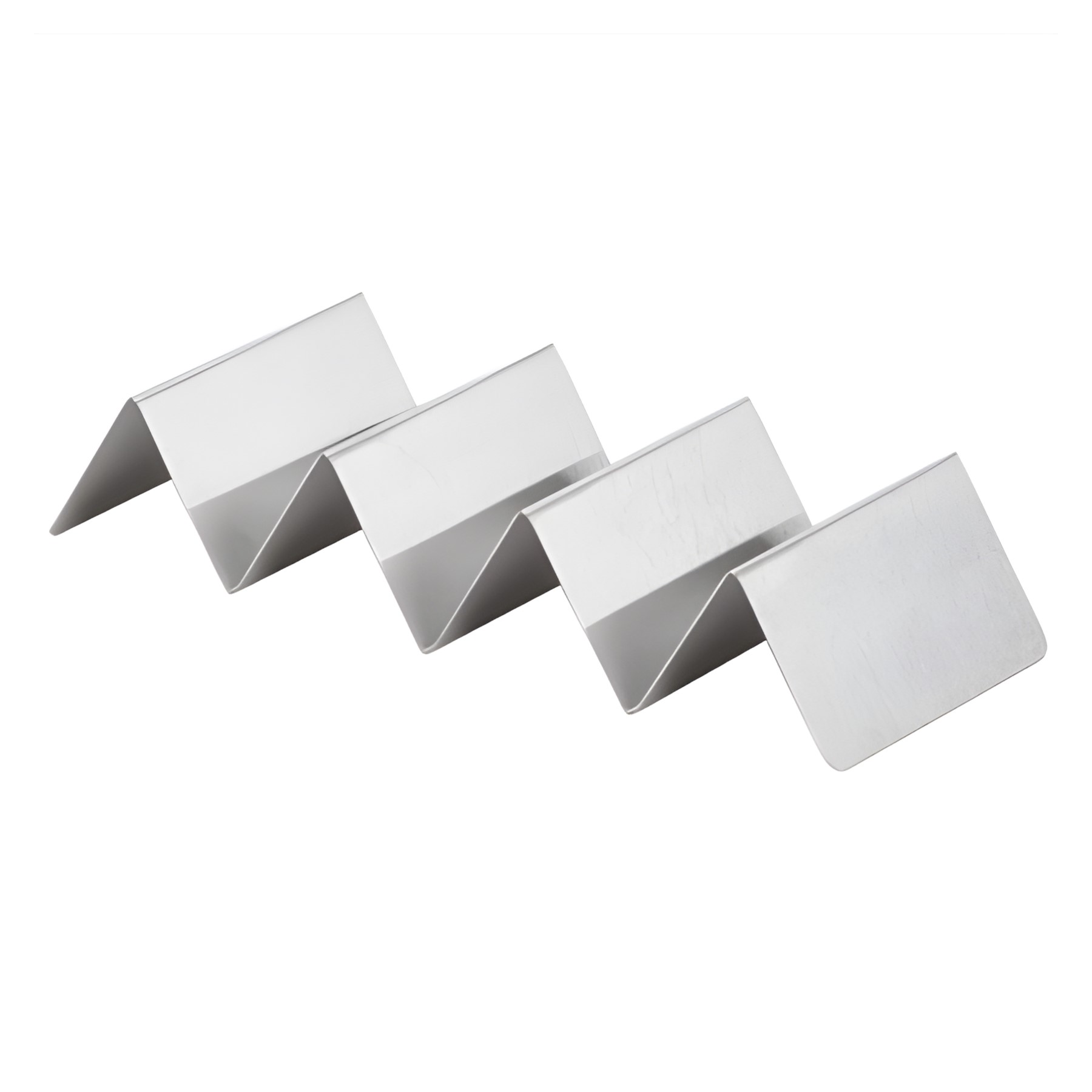 SUPORTE 3~4 TACOS CHAPA INOX 28X10CM     