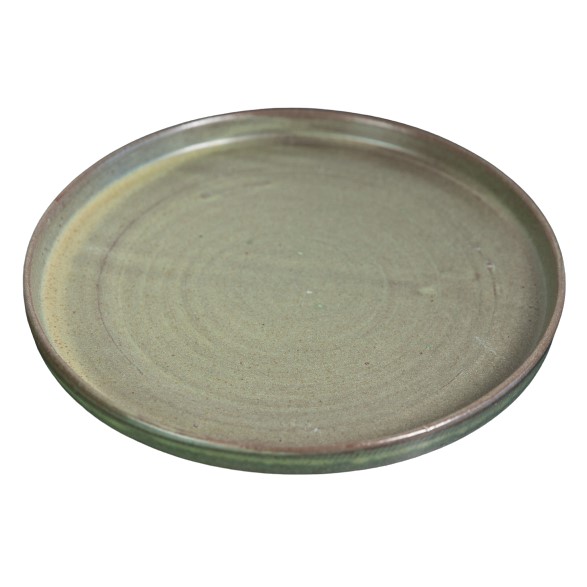 PRATO MESA CERÂMICA 28CM VERDE REAL ANGICO NATIVA   