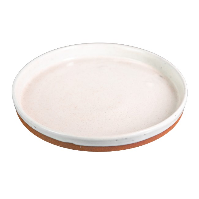 PRATO FUNDO CERÂMICA 24CM 3CM BRANCO/TERRACOTA TAIPA    
