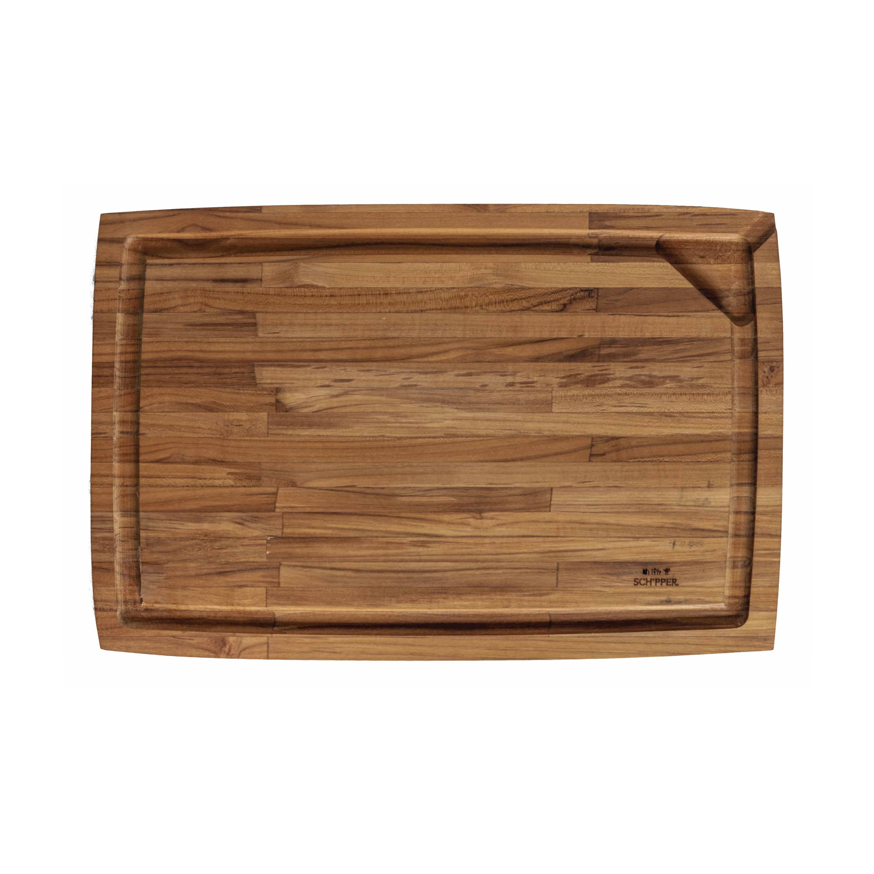 TÁBUA MADEIRA TECA CANALETA COLETOR GN1/1 53X35CM    