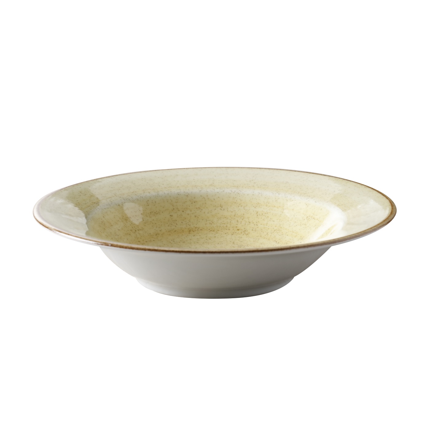 PRATO FUNDO ABA PORCELANA 25CM 5,5CM ARTISAN MOSTARDA   