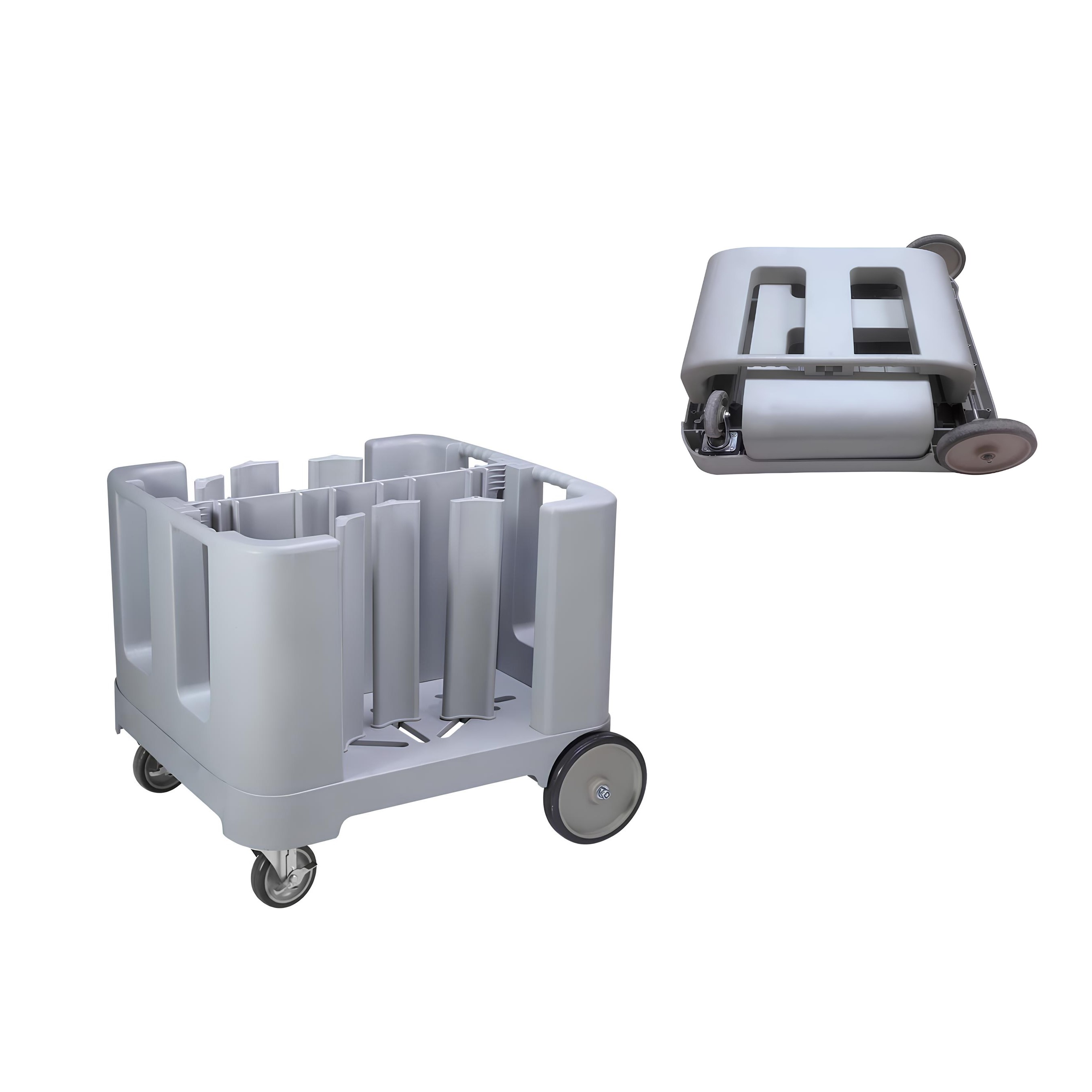 CARRO PLÁSTICO AJUSTÁVEL 6 DIVISÕES TRANSPORTE ATÉ 240 PRATOS 96X91CM 