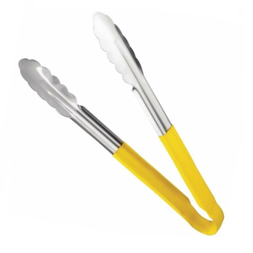 PEGADOR INOX 31CM CABO AMARELO      