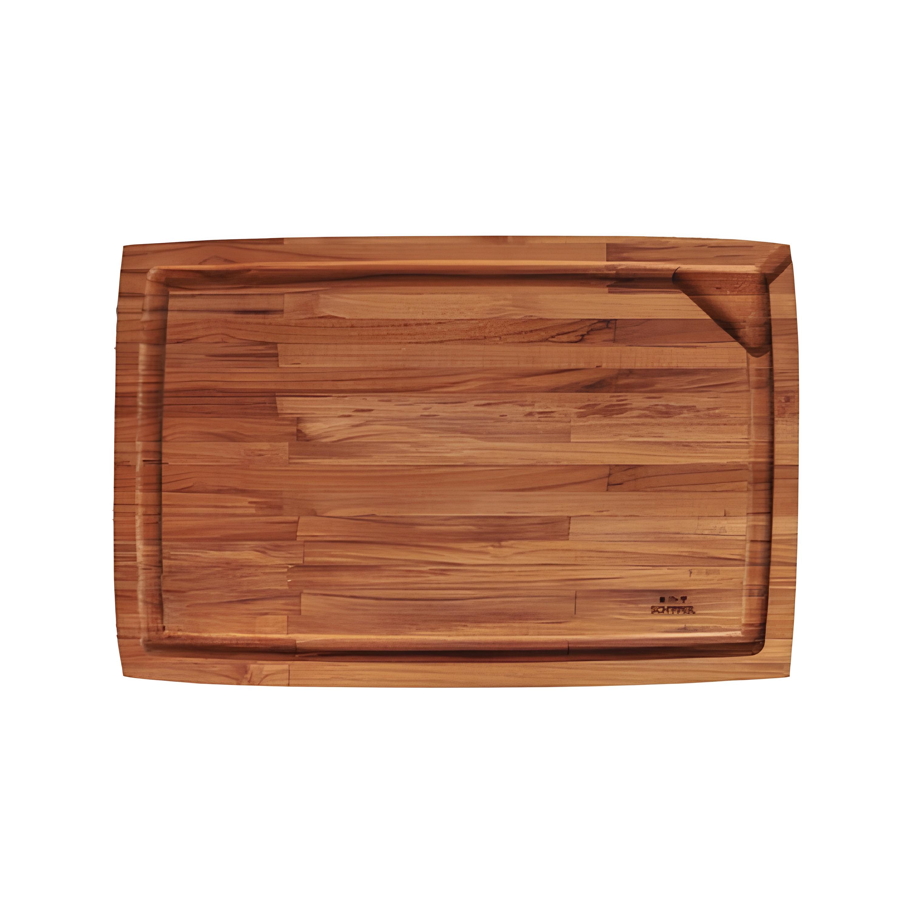 TÁBUA RETANGULAR CURVA COLETOR MADEIRA TECA 40X29CM    