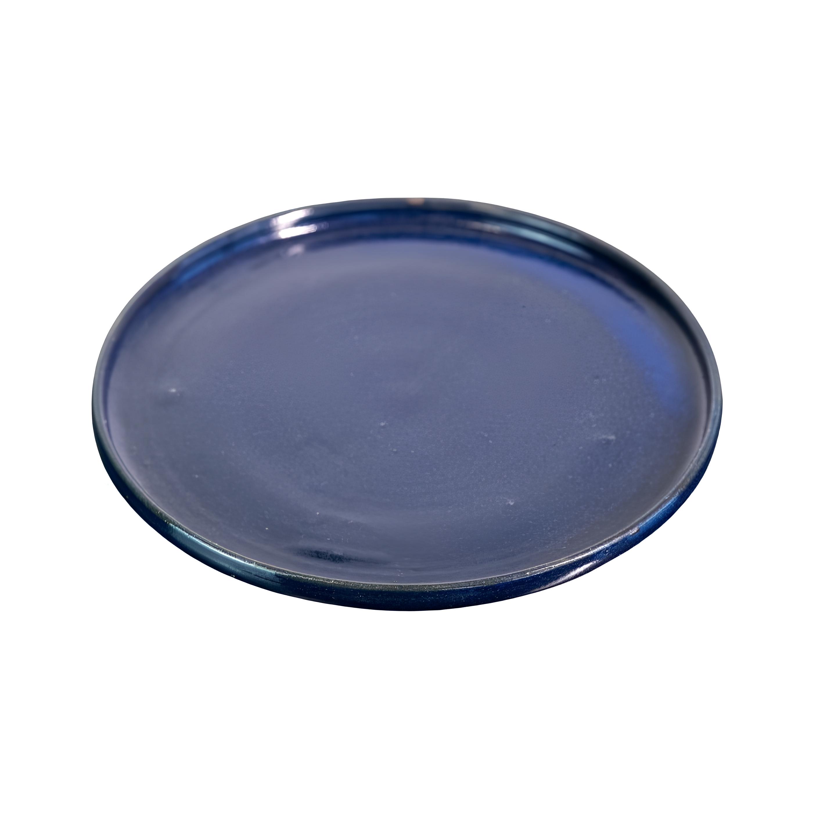 PRATO SOBREMESA CERÂMICA 20CM AZUL OXFORD NATIVA    