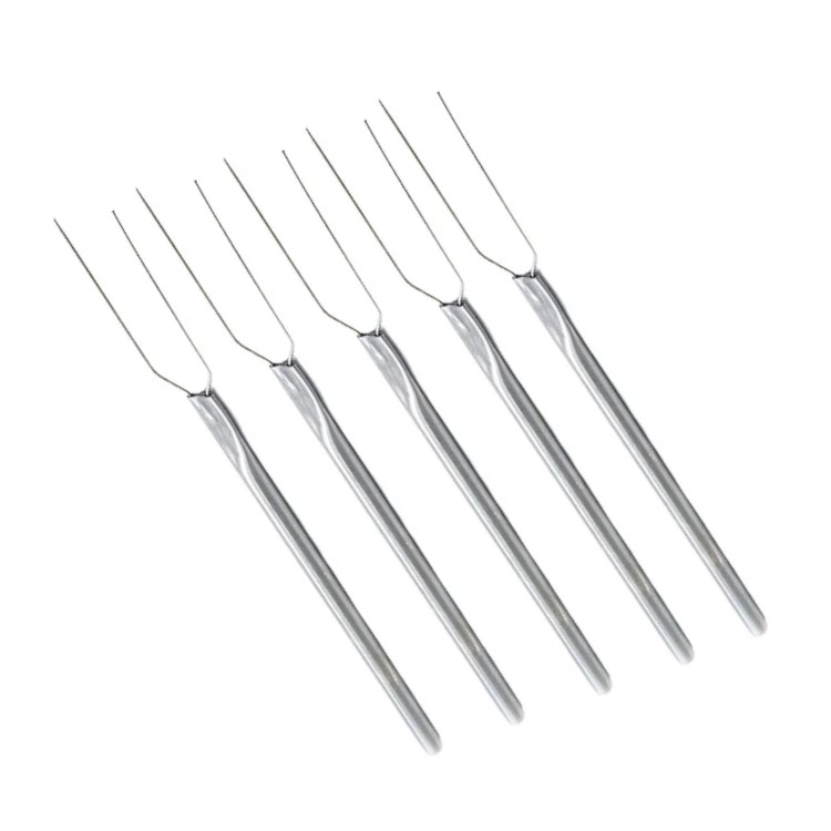 KIT 5 GARFOS BOMBOM 2 PONTAS INOX 21CM   
